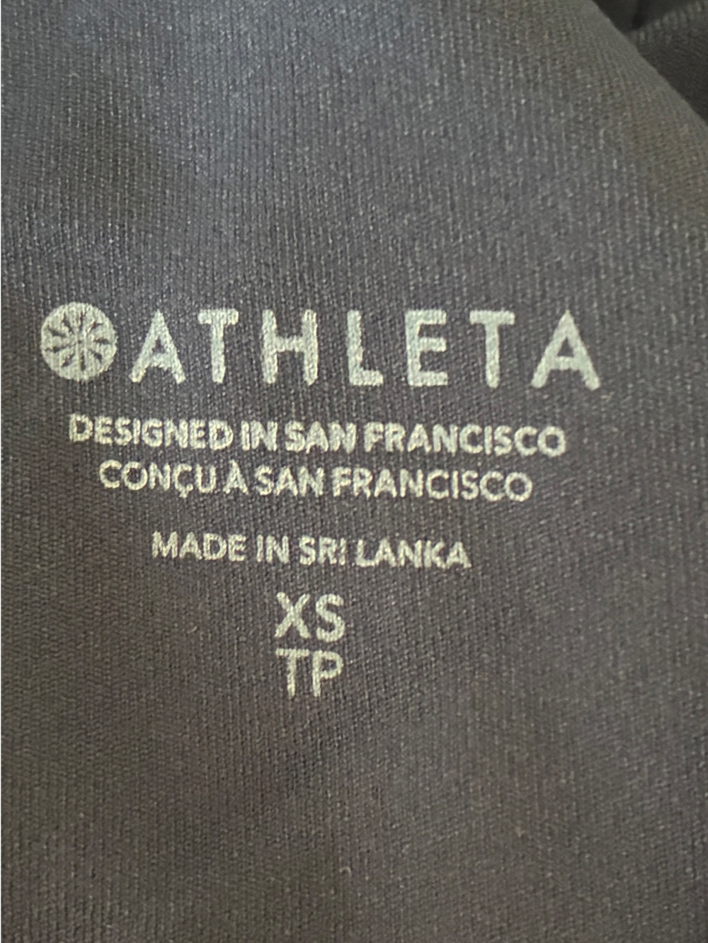 NWOT Athleta Navy V-Neck Crop Tank Sz XS - Picture 5 of 5